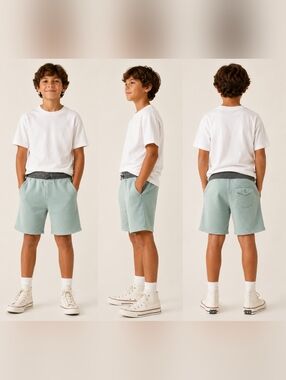 Wonder Nation Boys Mint Green Sweat Shorts XL 14-16